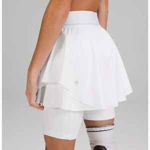 New LULULEMON Court Rival HR High Rise Tennis Athletic Skirt White 8